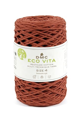 DMC - Eco Vita 4 | Recyceltes Baumwollgarn - mit Pflanzen-Etikett | 250 g - 200 m - 12 Farben von DMC