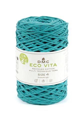 DMC - Eco Vita 4 | Recyceltes Baumwollgarn - mit Pflanzen-Etikett | 250 g - 200 m - 12 Farben von DMC