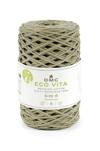 DMC - Eco Vita 4 | Recyceltes Baumwollgarn - mit Pflanzen-Etikett | 250 g - 200 m - 12 Farben von DMC