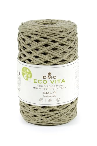 DMC - Eco Vita 4 | Recyceltes Baumwollgarn - mit Pflanzen-Etikett | 250 g - 200 m - 12 Farben von DMC