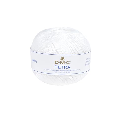 DMC Petra Garn, 100% Baumwolle, Weiß, Größe 3 von DMC
