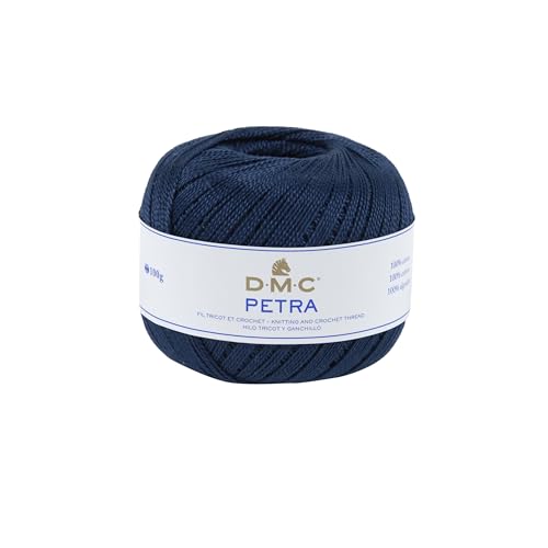 DMC Petra Garn, 100% Baumwolle, dunkelblau, Größe 3 von DMC