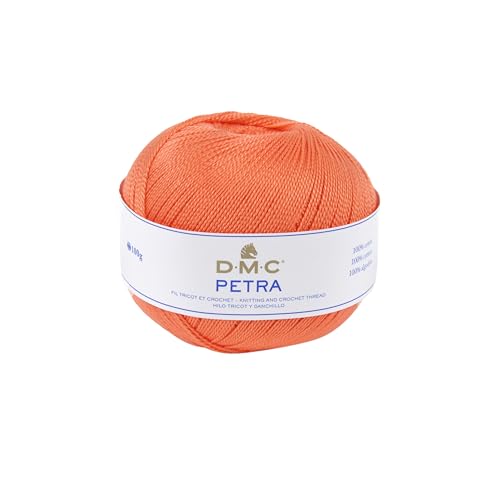 DMC Petra Garn, 100% Baumwolle, orange, Größe 3 von DMC