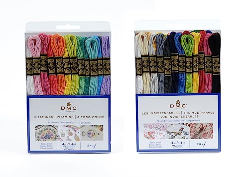 DMC - Sortiment von Garnen, speziell gemahlen, 117 MC – Farben Vitamine & unverzichtbar – 100% Baumwolle – 48 Strängen à 4 m | Stickgarn, ideal für Kreuzstich DMC - Sortiment von Garnen, speziell gemahlen, 117 MC – Farben Vitamine & unverzichtbar – 100% Baumwolle – 48 Strängen à 4 m | Stickgarn, ideal für Kreuzstich von DMC