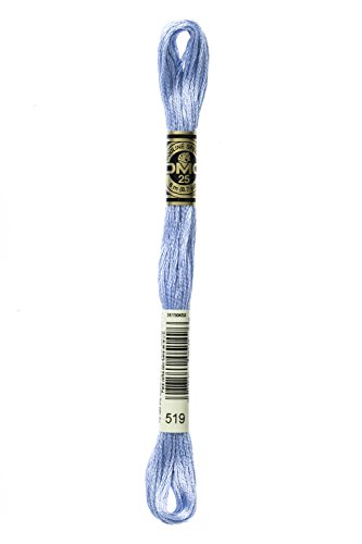 DMC Stickgarn 117-519, 6 Stränge, Baumwolle, 8 m, Himmelblau, 12 Stück DMC Stickgarn 117-519, 6 Stränge, Baumwolle, 8 m, Himmelblau, 12 Stück von DMC