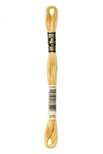 DMC Stickgarn aus Baumwolle 676 – pro Knäuel DMC Stickgarn aus Baumwolle 676 – pro Knäuel von DMC