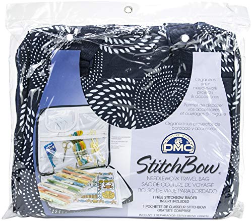 DMC U1635 Stitchbow Reisetasche mit Blumenmuster, Dunkelblau von DMC