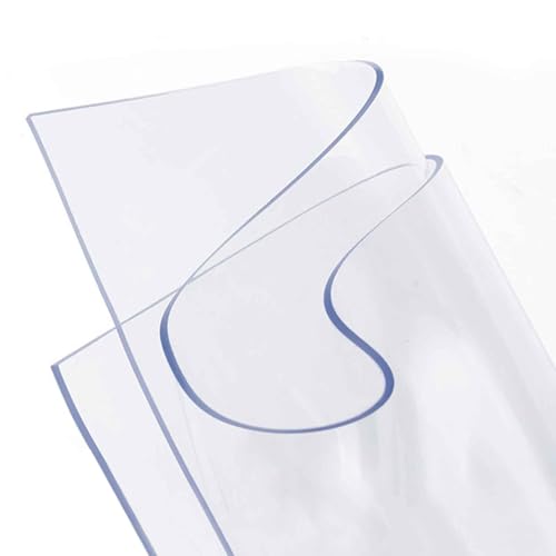 Tischdecke, transparente Schutzhülle, 2 mm dick, durchsichtig, wasserdicht, PVC-Tischdeckenschutz, abwischbare Tischdecke aus durchsichtigem Kunststoff, transparente rechteckige Schreibtischunterlage Tischdecke, transparente Schutzhülle, 2 mm dick, durchsichtig, wasserdicht, PVC-Tischdeckenschutz, abwischbare Tischdecke aus durchsichtigem Kunststoff, transparente rechteckige Schreibtischunterlage von DMCHENGMA