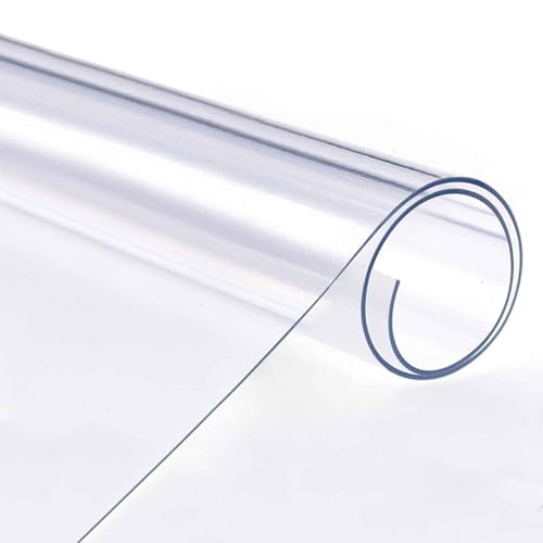 Transparente Kunststoff-Tischdecke, 100 % wasserdicht, Tischschutz, kristallklare Kunststoffabdeckung, Möbelschutz, Schreibtischunterlage, Tischmatte für Esstisch, Couchtisch, Schreibtisch(90x160cm) von DMCHENGMA