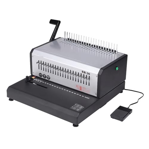 Lochbinder Elektrische Kammbindemaschine EB-30 A4-Stanzmaschine 21 Löcher Gummiringclips Dual-Use-Bindemaschine Arbeitssparend von DMETE