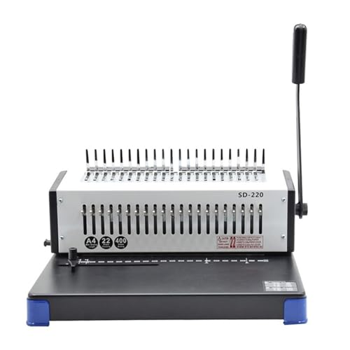 Lochbinder Manuelle Stanz- und Bindemaschine mit 21 Löchern, dicker Kamm, A4-Papierdokumenten-Schürzenclip-Bindemaschine SD-220 Arbeitssparend Lochbinder Manuelle Stanz- und Bindemaschine mit 21 Löchern, dicker Kamm, A4-Papierdokumenten-Schürzenclip-Bindemaschine SD-220 Arbeitssparend von DMETE