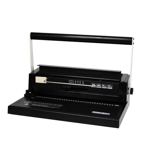 Lochbinder W12m Eisenring-Bindemaschine, 34-Loch-Loseblatt-Eisenring-Stanzmaschine, Doppelspule, manuelle Drahtbindemaschine Arbeitssparend Lochbinder W12m Eisenring-Bindemaschine, 34-Loch-Loseblatt-Eisenring-Stanzmaschine, Doppelspule, manuelle Drahtbindemaschine Arbeitssparend von DMETE