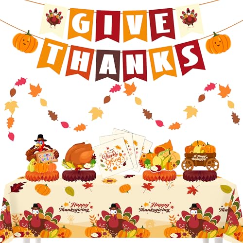 Thanksgiving-Dekorationen, Banner zum Aufhängen, Wirbel für den Innenbereich, Zuhause, Party, Büro, Klassenzimmer, Schule, Erntedankfest, Tischdekoration von DMIGHT