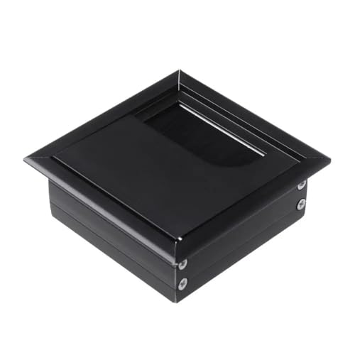 DMLAYHP Kabeldurchführung 80x80/160/275mm Aluminium Legierung Draht Loch Abdeckung Computer Tülle Linie Box Büro Schreibtisch Tisch Kabel Verschluss Kabel Klemme Hardware(Black-80x80mm) von DMLAYHP