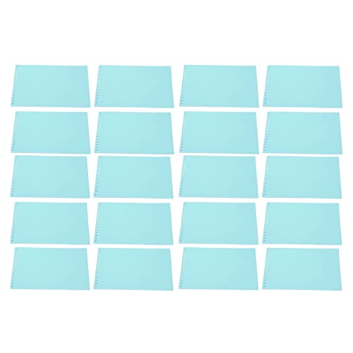 20 Stück A5 15 Löcher Quertyp PP Loseblatthülle Langlebige, mattierte Textur Praktische Aufbewahrung Abnehmbar fürs Büro (Light Green) von DMLENGOIN