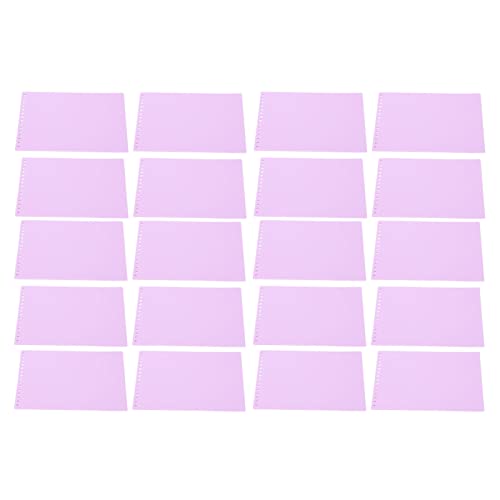 20 Stück A5 15 Löcher Quertyp PP Loseblatthülle Langlebige, mattierte Textur Praktische Aufbewahrung Abnehmbar fürs Büro (Taro Purple) von DMLENGOIN
