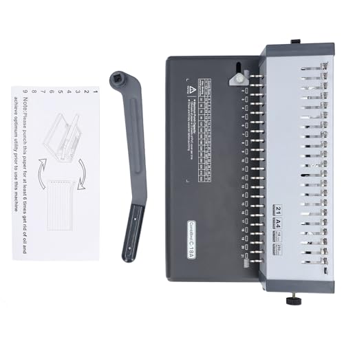 Kammbindungsmaschine 21 Löcher Buch Binder mit Griff 18 Blätter A4 A5 Buchstabe 250 Blätter 80 g Kapazität für Home Office Kammbindungsmaschine 21 Löcher Buch Binder mit Griff 18 Blätter A4 A5 Buchstabe 250 Blätter 80 g Kapazität für Home Office von DMLENGOIN