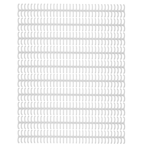 Kunststoff -Split -Bindungsschleife 10pcs 34 Loch abnehmbare Bindungsringe 12 mm Durchmesser (White) von DMLENGOIN