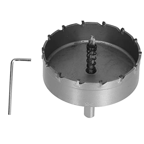 Lochsäge mit Hartmetallzähnen, Hochleistungsbohrer, Lochöffner, Edelstahl-Metallplatte für Heimwerker (85 mm) von DMLENGOIN