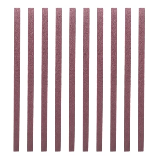 Schleifgürtel Aluminiumoxid Schleifpapier Schleifschleibbandholzpolierzubehör 10pcs 533 x 9mm (80#) von DMLENGOIN