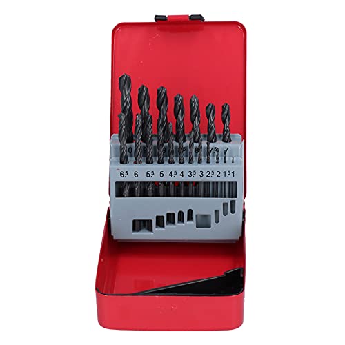 Spiral Twist Drill Set effizient Löcher für Metall- und Holzprojekte mit roter Aufbewahrungsbox von DMLENGOIN