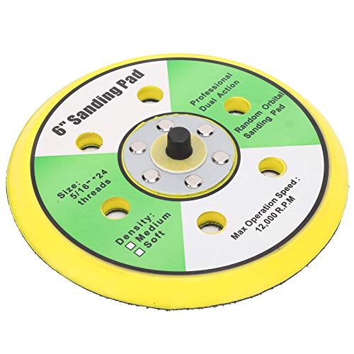 Universal-Schleifpad für Schleifmaschinen, 6 Zoll, runde Schleifscheibe, Schleif- und Polierscheibe, Rad mit 6 Löchern, ideal für Kanten und Oberflächen, leichtes ABS-Material von DMLENGOIN