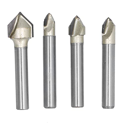 V-Nut-Fräser-Set für den Industriebereich, hocheffizient, 90-Grad-Schnitt, verschiedene geeignete Materialien, 4-teilig V-Nut-Fräser-Set für den Industriebereich, hocheffizient, 90-Grad-Schnitt, verschiedene geeignete Materialien, 4-teilig von DMLENGOIN