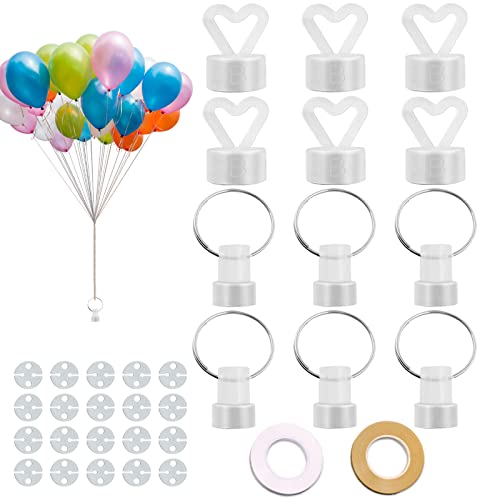 Ballongewicht für Helium, 12 Stück Luftballon Beschwerer, Ballon Gewichte Für Helium, Luftballon Beschwerer Kunststoff Set, Ballon Beschwerer für Hochzeit, Geburtstag, Party Dekoration von DMNQ