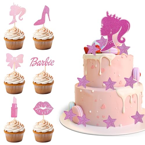 Barbie Tortendeko 35 Stück Barbie Deko Geburtstag High Heels Lippenstift Kuchen Tortendeko Rosa Mädchen Kuchendeko Kuchen Dekorationen Supplies für Geburtstag Party Barbie Tortendeko 35 Stück Barbie Deko Geburtstag High Heels Lippenstift Kuchen Tortendeko Rosa Mädchen Kuchendeko Kuchen Dekorationen Supplies für Geburtstag Party von DMNQ