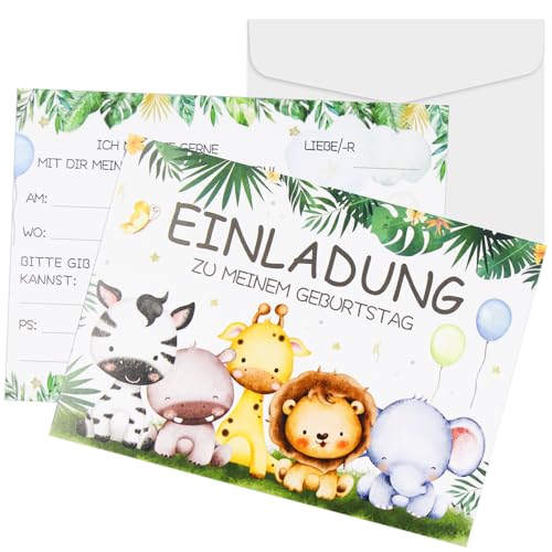 DMOPRDNB 12 Stück Einladungskarten für Kindergeburtstag, Geburtstag Party Einladung Einschulung mit 12 Stück Umschläge für Mädchen und Jungen, Geburtstagseinladungen DMOPRDNB 12 Stück Einladungskarten für Kindergeburtstag, Geburtstag Party Einladung Einschulung mit 12 Stück Umschläge für Mädchen und Jungen, Geburtstagseinladungen von DMOPRDNB