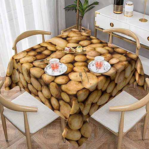 DMORJ Tischdecke mit Kartoffelmotiv, rund, 152,4 x 152,4 cm, ideal für Buffet-Tische, Partys von DMORJ