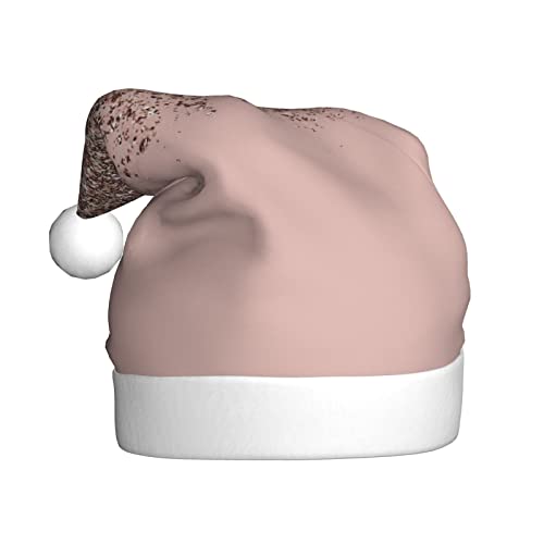 DMORJ Weihnachtsmütze für Erwachsene, Plüsch, Rotgold, geeignet für Weihnachts- und Neujahrspartys, weich, leicht und taktil von DMORJ