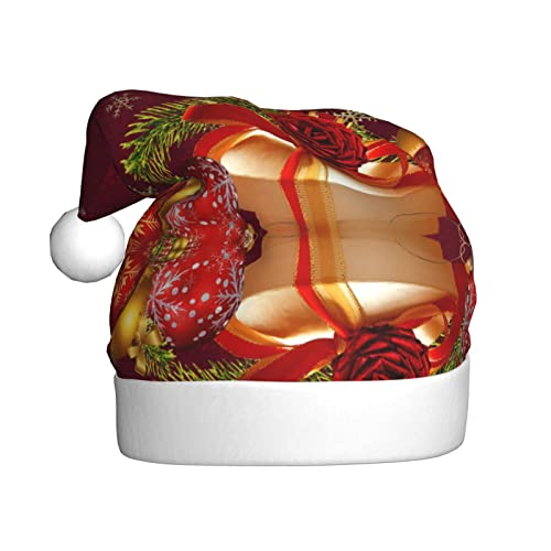 Weihnachtsgeschenkbox Erwachsene Plüsch Weihnachtsmütze => Geeignet für Weihnachten und Neujahrsfeiertagspartys, weich, leicht und taktil. von DMORJ