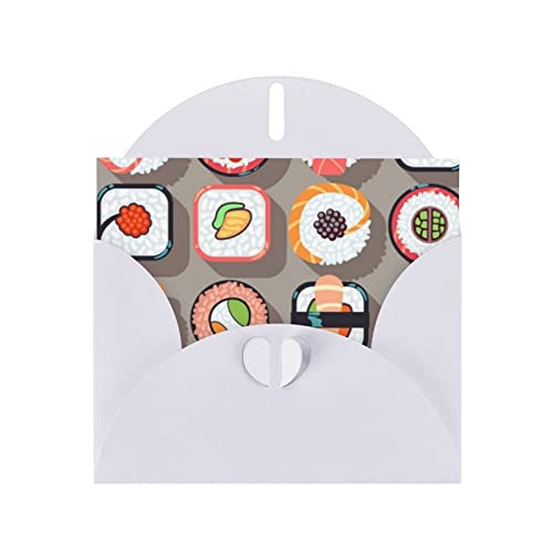 Weiße Grußkarte mit vielen Sushi-Lebensmitteln, hochwertiges Perlpapier, 10,2 x 15,2 cm, für Geburtstagskarte, Valentinstag, Hochzeitstag, Abschlussfeier, Einladungskarte usw. Weiße Grußkarte mit vielen Sushi-Lebensmitteln, hochwertiges Perlpapier, 10,2 x 15,2 cm, für Geburtstagskarte, Valentinstag, Hochzeitstag, Abschlussfeier, Einladungskarte usw. von DMORJ