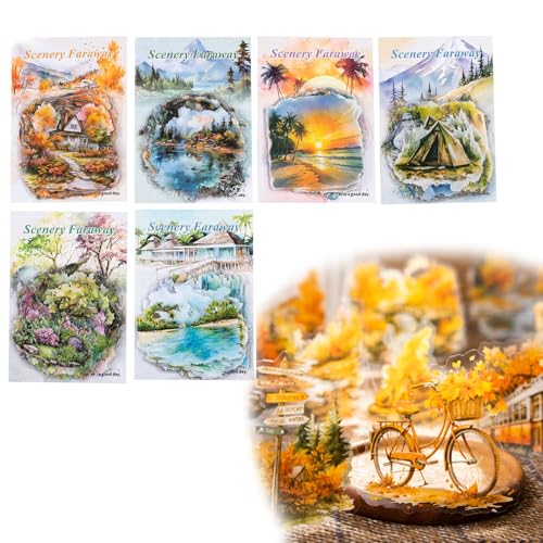 DMSESRLS 180 Stück Scrapbook Zubehör Stickers Set, Landschaftsgestaltung Aesthetic Sticker, Fotoalbum Scrapbook Stickers für Scrapbook Supplies, Planer, Handyhüllen, DIY Handwerk Verzierung DMSESRLS 180 Stück Scrapbook Zubehör Stickers Set, Landschaftsgestaltung Aesthetic Sticker, Fotoalbum Scrapbook Stickers für Scrapbook Supplies, Planer, Handyhüllen, DIY Handwerk Verzierung von DMSESRLS