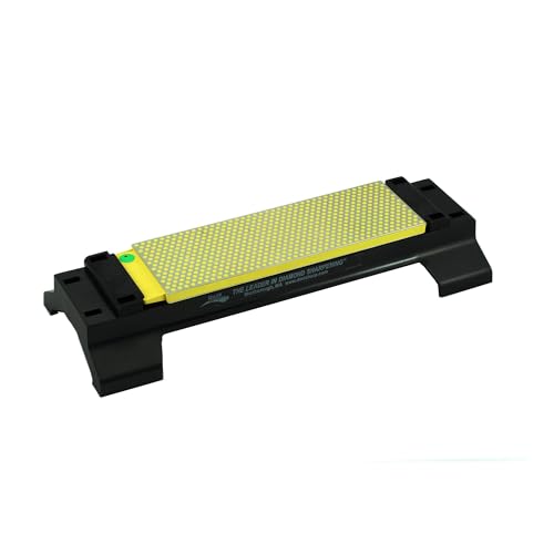 DMT DuoSharp® Diamant Schleifstein 8" mit Basis Fein/Extrafein | Doppelseitiger Messerschärfer in Profiqualität | 20cm Wetzstein für Messer und Werkzeuge | Made in USA | W8EF-WB von DMT