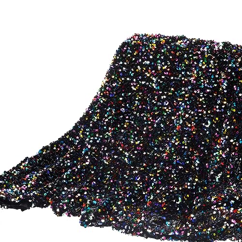 DMiotech 1 Yard Bunte Paillettenstoff Samt Glitzernd Schillernd 4ft Breite für DIY Nähen Tischdecke Hintergrund Kleidung Kleid von DMiotech