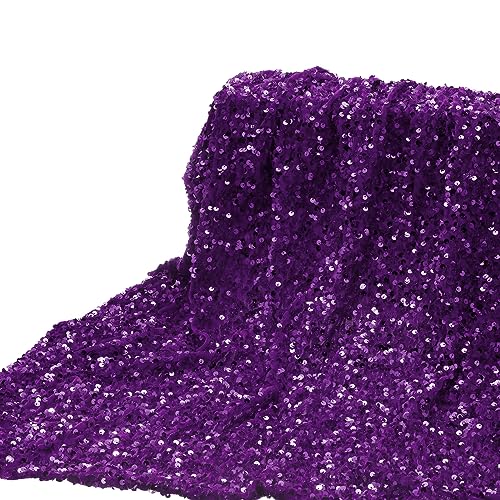 DMiotech 1 Yard Lila Paillettenstoff Samt Glitzernd Schillernd 4ft Breite für DIY Nähen Tischdecke Hintergrund Kleidung Kleid DMiotech 1 Yard Lila Paillettenstoff Samt Glitzernd Schillernd 4ft Breite für DIY Nähen Tischdecke Hintergrund Kleidung Kleid von DMiotech