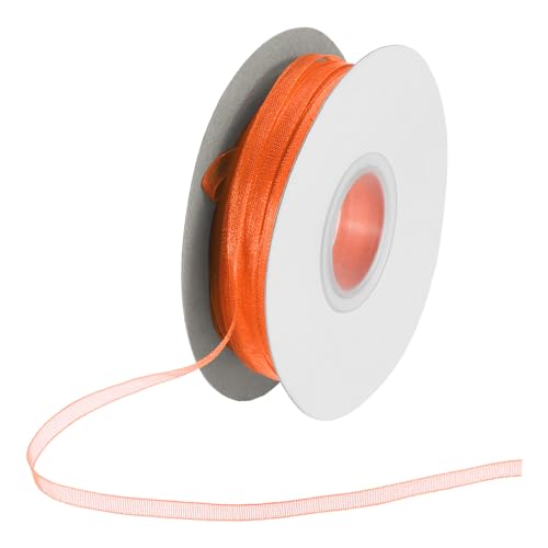DMiotech 100 Yards Organzaband, 0,6 cm, orangefarbenes Chiffonband, schimmernd, transparent, Geschenkverpackungsbänder für Blumensträuße, Hochzeit, Geburtstag, DIY-Dekoration DMiotech 100 Yards Organzaband, 0,6 cm, orangefarbenes Chiffonband, schimmernd, transparent, Geschenkverpackungsbänder für Blumensträuße, Hochzeit, Geburtstag, DIY-Dekoration von DMiotech