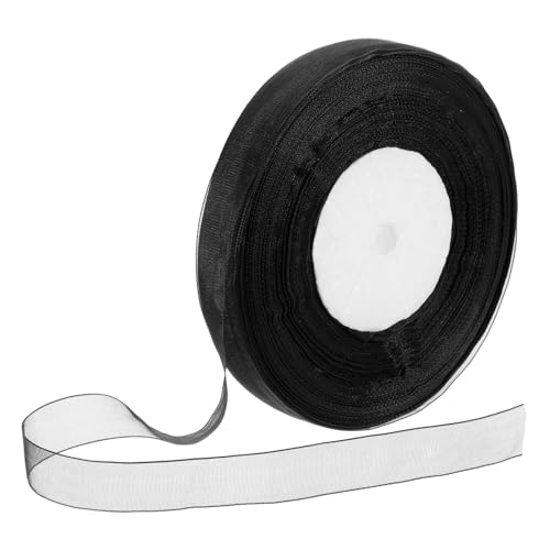 DMiotech 100 Yards Organzaband, 5/8 Zoll, schwarzes Chiffonband, schimmernd, transparent, Geschenkverpackungsbänder für Blumensträuße, Hochzeit, Geburtstag, DIY-Dekoration DMiotech 100 Yards Organzaband, 5/8 Zoll, schwarzes Chiffonband, schimmernd, transparent, Geschenkverpackungsbänder für Blumensträuße, Hochzeit, Geburtstag, DIY-Dekoration von DMiotech