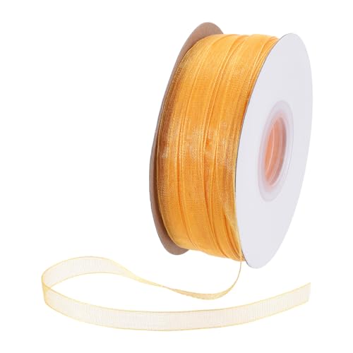 DMiotech 100YardsOrganzaBand1/4Zoll@IngwerChiffonBandSchimmerndeTransparenteGeschenkverpackungsbänderfürBlumensträußeHochzeitGeburtstagDIYDekoration von DMiotech