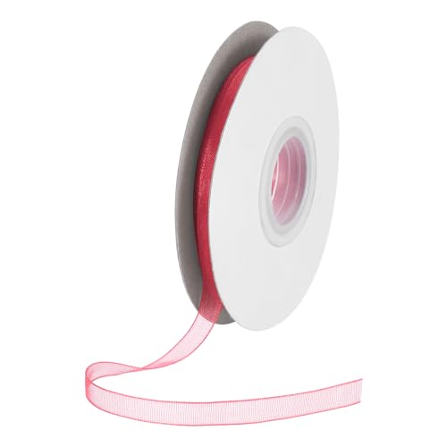 DMiotech 25 Yards Organzaband, 0,6 cm, rotes Chiffonband, schimmernd, transparent, Geschenkverpackungsbänder für Blumensträuße, Hochzeit, Geburtstag, DIY-Dekoration DMiotech 25 Yards Organzaband, 0,6 cm, rotes Chiffonband, schimmernd, transparent, Geschenkverpackungsbänder für Blumensträuße, Hochzeit, Geburtstag, DIY-Dekoration von DMiotech