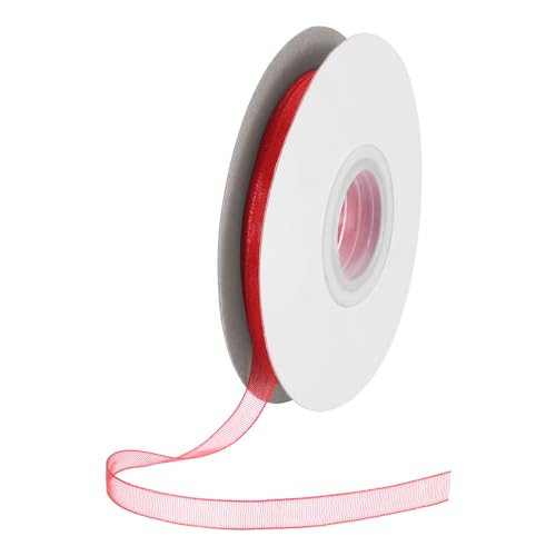 DMiotech 25YardsOrganzaband1/4Zoll@Magenta@ChiffonbandSchimmernde,transparenteGeschenkverpackungsbänderfürBlumensträuße,Hochzeit,Geburtstag,DIY-Dekoration von DMiotech