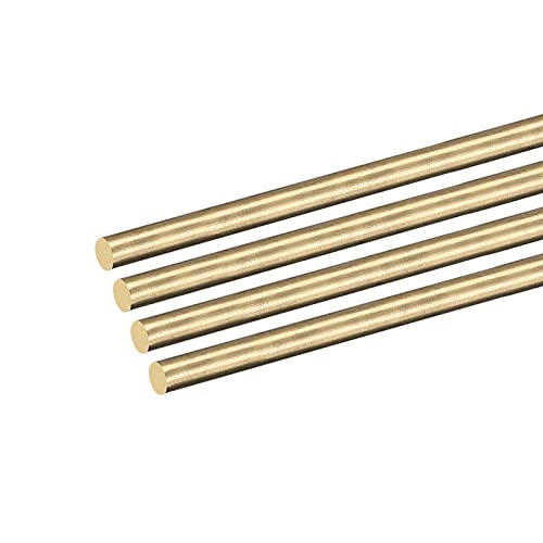DMiotech 4Stück 4mm x 300mm, Messing massive runde Stange, Messing Stange Drehmaschine Stange für DIY Handwerk DMiotech 4Stück 4mm x 300mm, Messing massive runde Stange, Messing Stange Drehmaschine Stange für DIY Handwerk von DMiotech