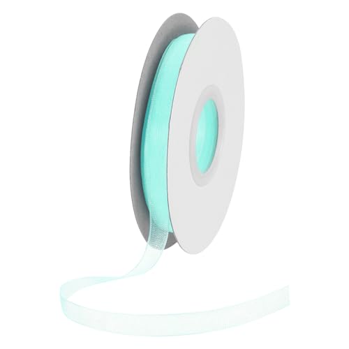 DMiotech 50 Yards Organzaband, 3/8 Zoll, hellgrünes Chiffonband, schimmernd, transparent, Geschenkverpackungsbänder für Blumensträuße, Hochzeit, Geburtstag, DIY-Dekoration von DMiotech