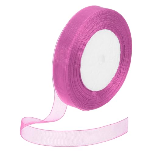 DMiotech 50 Yards Organzaband, 5/8 Zoll, lila Chiffonband schimmernd, transparent, Geschenkverpackungsbänder für Blumensträuße, Hochzeit, Geburtstag, DIY-Dekoration von DMiotech