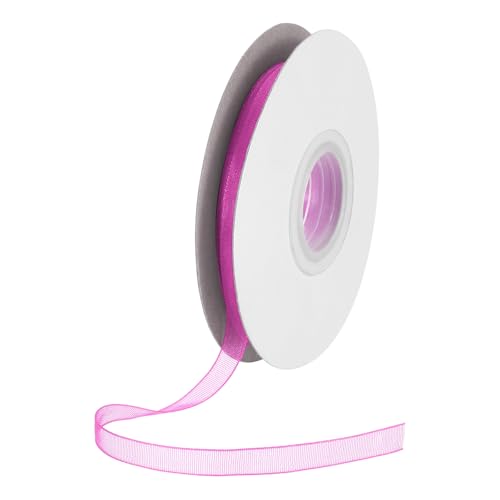 DMiotech 50 Yards Organzaband 3/8 Zoll Lila Chiffonband Schimmerndes transparentes Geschenkverpackungsband für Blumensträuße Hochzeit Geburtstag DIY Dekorieren von DMiotech