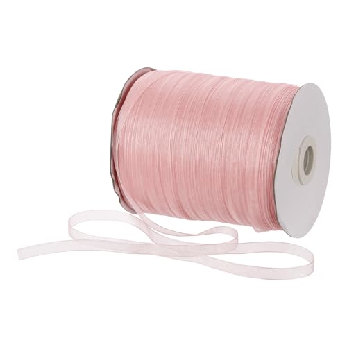 DMiotech 500 Yards Organza Band 1/4 Zoll Hellrosa Chiffon Band Schimmernde Transparente Geschenkverpackungsbänder für Blumensträuße Hochzeit Geburtstag DIY Dekoration DMiotech 500 Yards Organza Band 1/4 Zoll Hellrosa Chiffon Band Schimmernde Transparente Geschenkverpackungsbänder für Blumensträuße Hochzeit Geburtstag DIY Dekoration von DMiotech