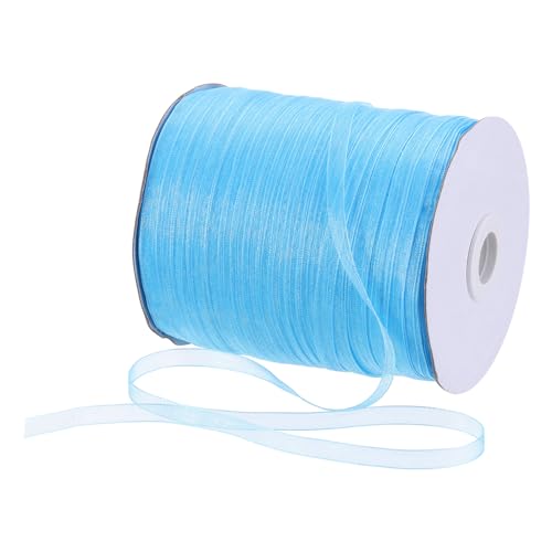 DMiotech 500YardsOrganzaBand1/4Zoll@SeeblauChiffonBandSchimmerndeTransparenteGeschenkverpackungsbänderfürBlumensträußeHochzeitGeburtstagDIYDekoration von DMiotech