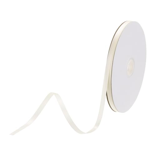 DMiotech 6 mm Satinband, 64 m/210 Fuß, dünnes doppelseitiges Ripsband aus Stoff zum Verpacken von Geschenken, Blumen, Haarstrauß, Cremeweiß DMiotech 6 mm Satinband, 64 m/210 Fuß, dünnes doppelseitiges Ripsband aus Stoff zum Verpacken von Geschenken, Blumen, Haarstrauß, Cremeweiß von DMiotech